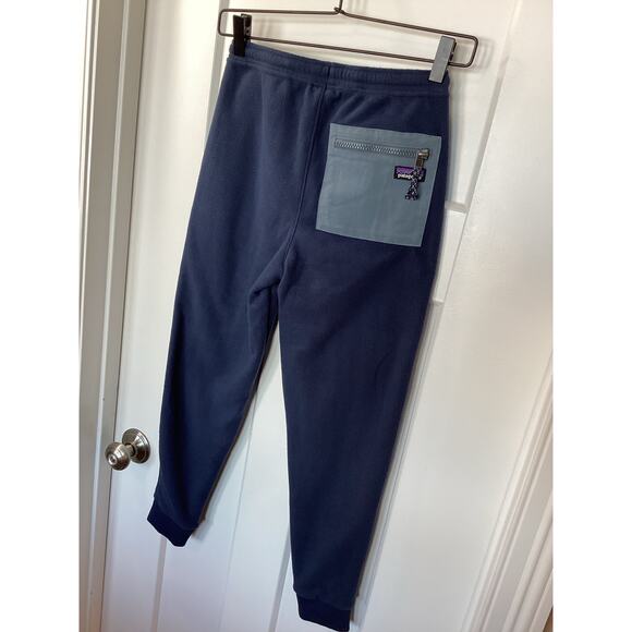 NWT Patagonia Kids Micro D Fleece Joggers Pants Navy Size Medium - Picture 5 of 13